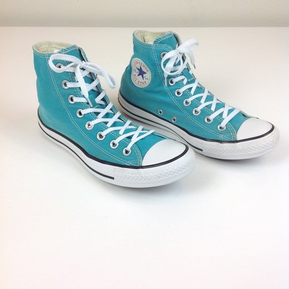 converse turquoise high tops